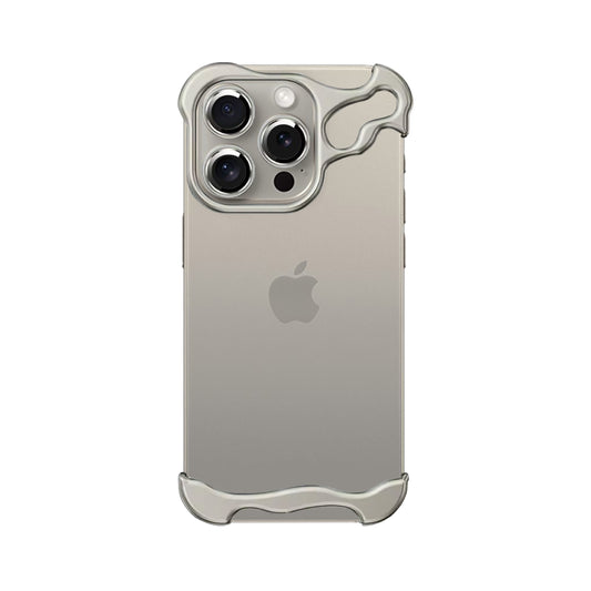 Minimalist Stealth Silver Aluminium Bumper Case with Camera Protector