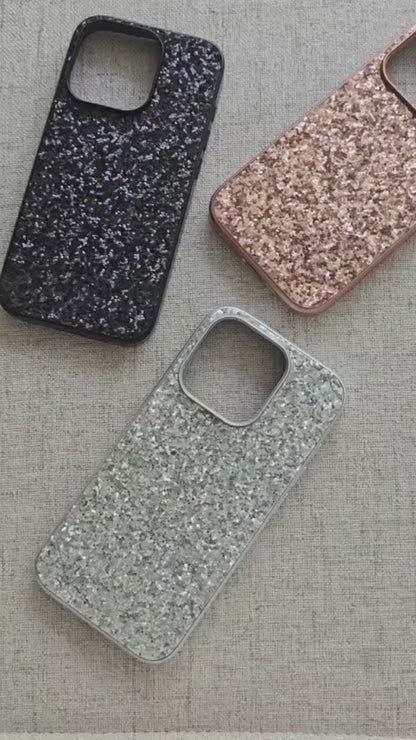 Black Sequins Silicon Samsung Case