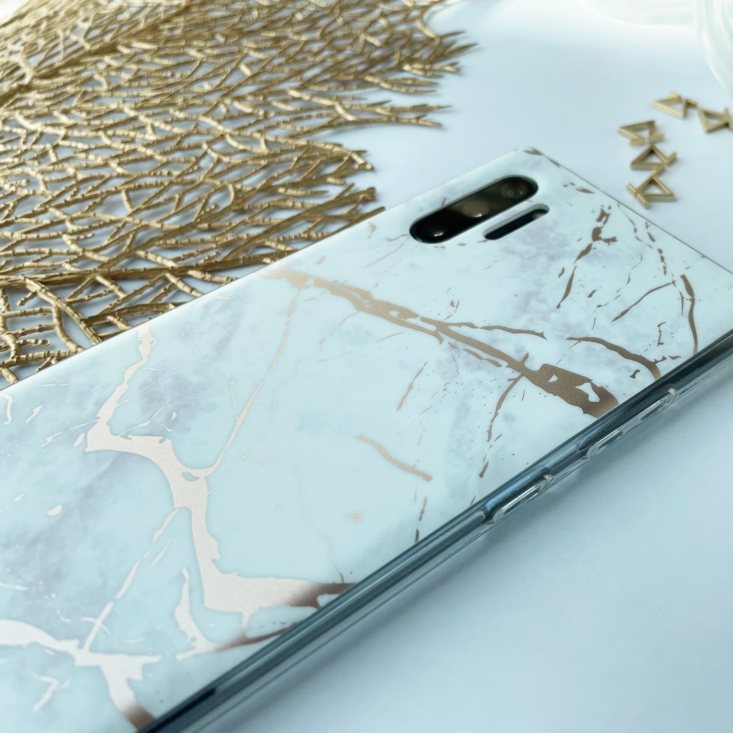 White and Rose Gold Silicon Samsung Case